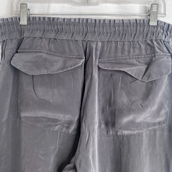 RLX Ralph Lauren Silk Drawstring Waist Jogger Pant Gray Casual Boho Size Large - Picture 4 of 13
